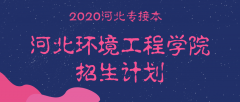 2020年河北环境工程学院专接本招生计划人数