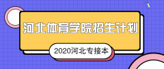 2020年河北体育学院专接本招生计划人数