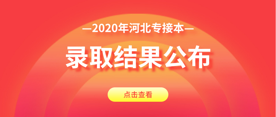2020年河北专接本录取结果通知