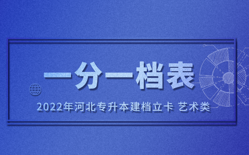 2022河北专升本建档立卡艺术类专业一分一档表