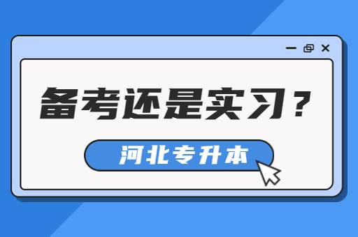 大三升本考生是备考还是实习呢？